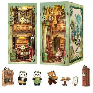 Book Nook Kit for Adults, Booknook DIY Miniature House Kit, 3D Wooden Puzzles